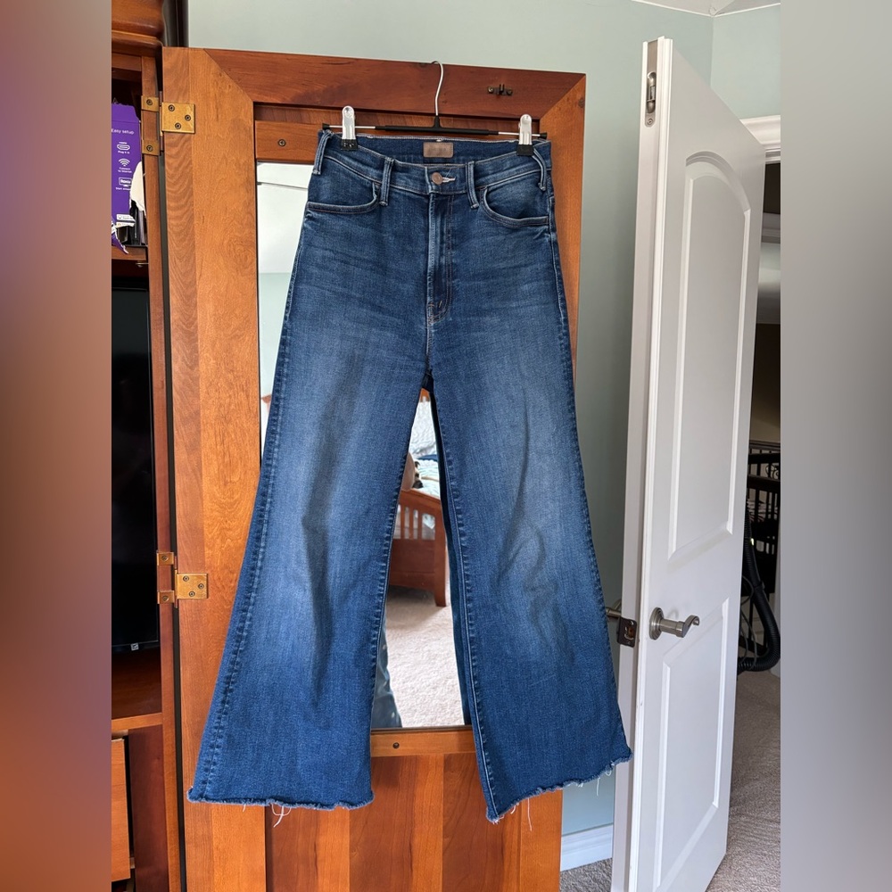 Mother Jeans wide leg cropped